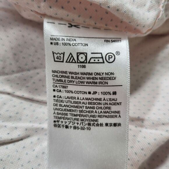 Banana Republic Mens‎ Medium Pink Untucked Fit Oxford Long Sleeve Shirt - Picture 3 of 11